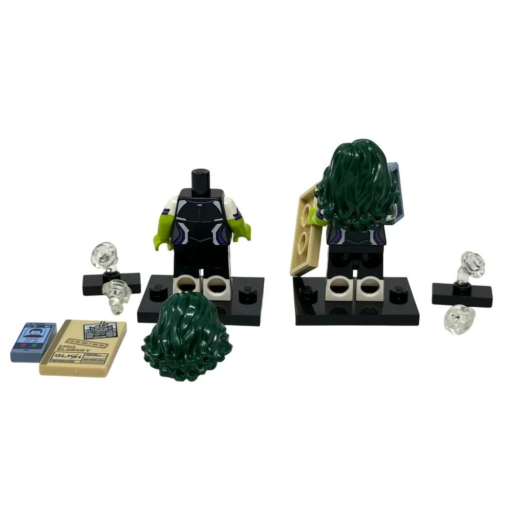 LEGO Marvel She-Hulk Minifigure +Extras Green Hair Phone Folder Series 2 71039